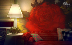 Фотообои «Бутон красной розы»